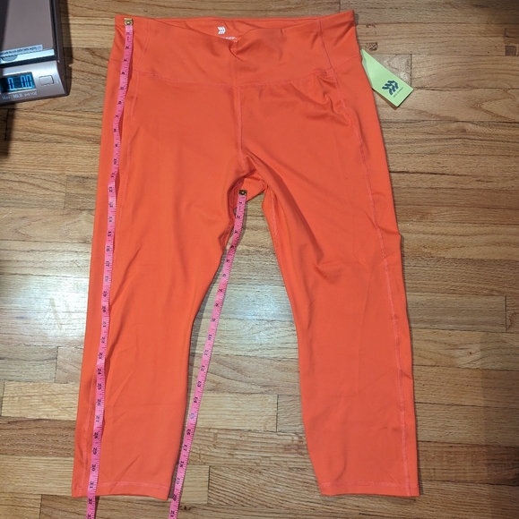Coral Mid-Rise Capri Workout Leggings Crop Hidden Pocket All in Motion XXL - Picture 5 of 13